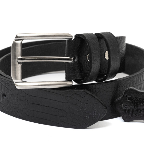 Black Men’s Casual Leather Belt