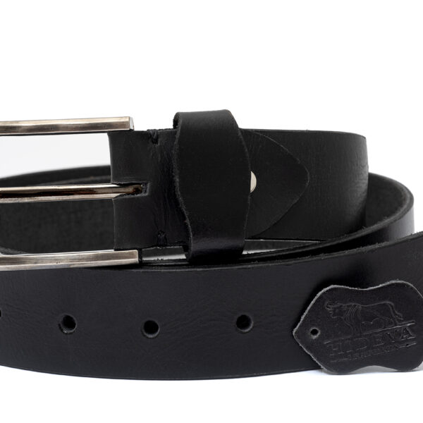 Black Men's Casual Leather Belt