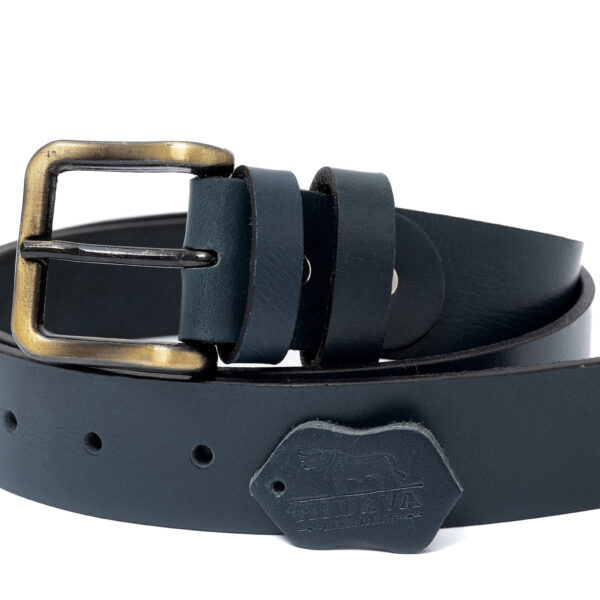 Ocean Crest - Classic Blue Leather Belt