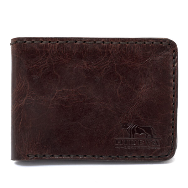 Handcrafted Genuine Crazy Horse Brown Leather Bi-Fold For Men