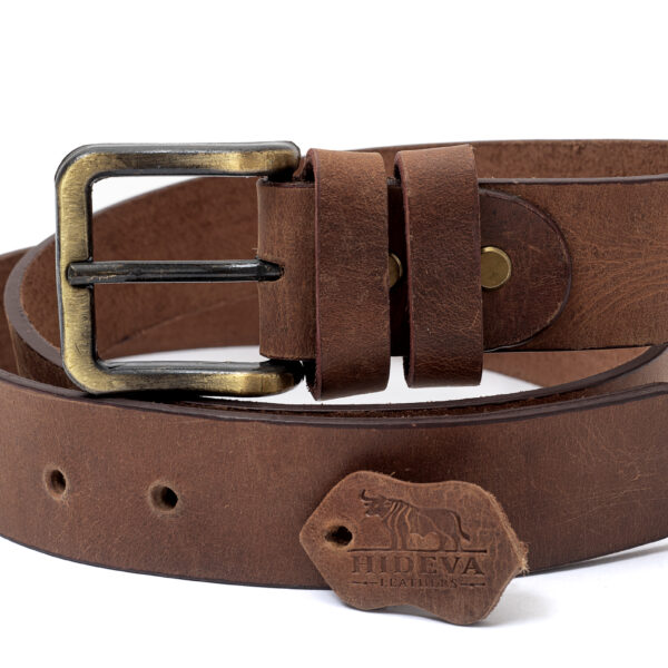 Handmade Vintage Brown Leather Belt For Men